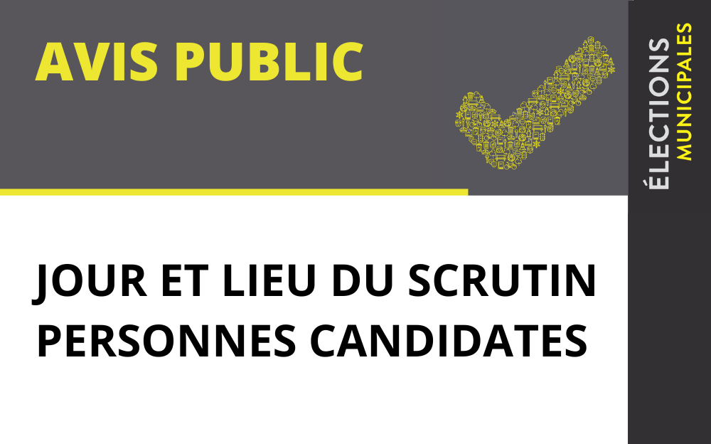 AVIS PUBLIC DU SCRUTIN