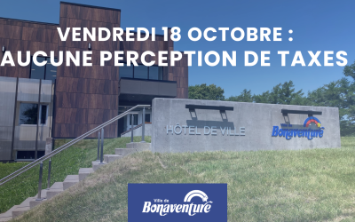 PAS DE PERCEPTION DE TAXES LE 18 OCTOBRE