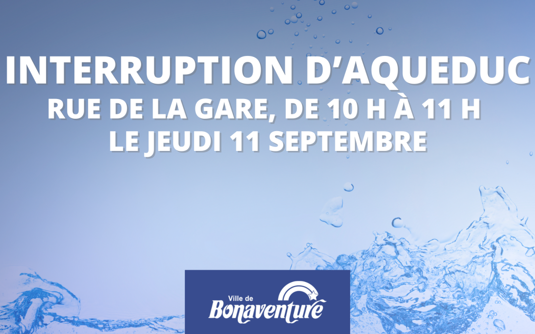 FERMETURE D&rsquo;EAU