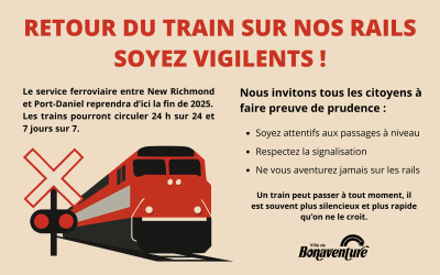 RETOUR DU TRAIN : APPEL À LA VIGILANCE