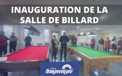 INAUGURATION DE LA SALLE DE BILLARD
