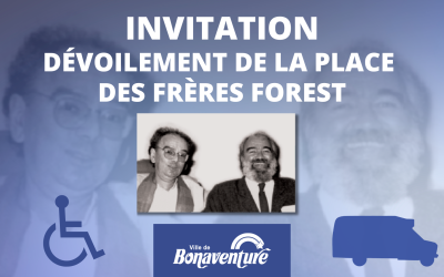 INVITATION DÉVOILEMENT DE LA PLACE DES FRÈRES FOREST